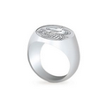 Stock Oval Mens' Sterling Silver Ring